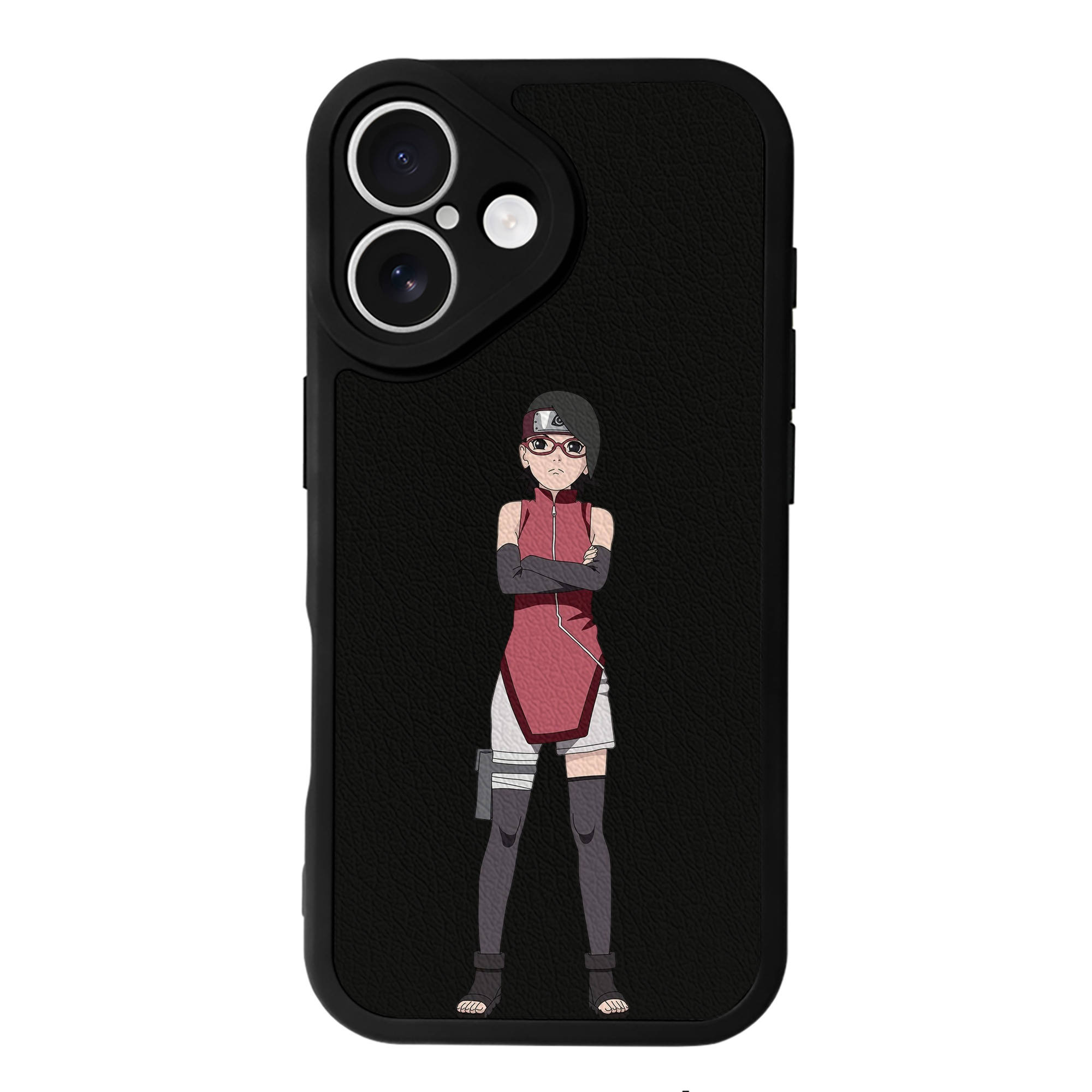 （画像用） NARUTO -ナルト- うちは サラダ Uchiha Sarada 【iPhone 16シリーズ対応】シリコンスマホケース（レザー調） 材質：シリコン